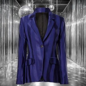 Callas Milano Navy Striped James Women's Blazer